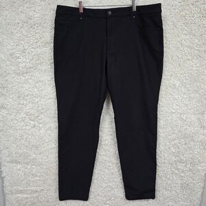 7 Diamonds Infinity Pants Mens 38x32 Black Slim Fit Performance Tech Chino